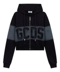 GCDS Zip Spray Logo-hoodie met capuchon