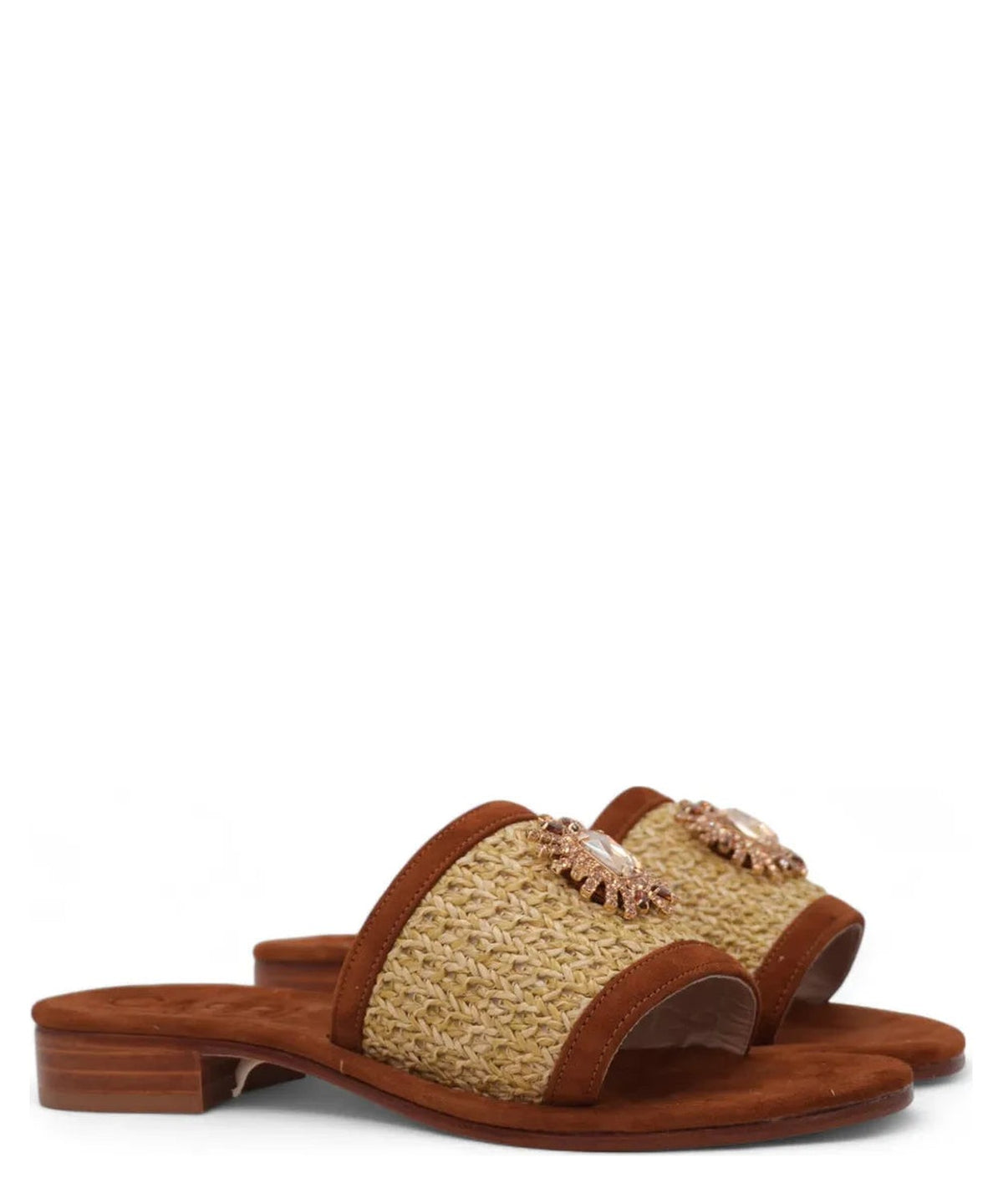 Pantofolina Caprese in Raffia Intrecciata-Capri Vittorio Citro-Ciabatte-Vittorio Citro Boutique