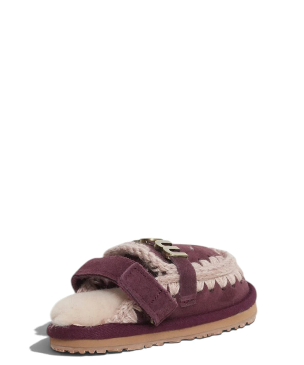 Pantofle pro děti Mou Eskimo Slipper Backstrap Kid z ovčí kožešiny