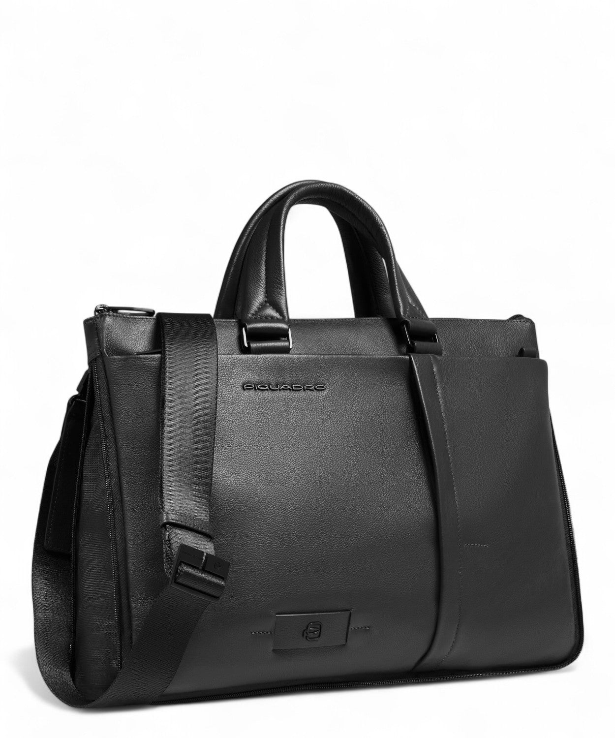 Borsa Porta PC 15,6" in Pelle con Tracolla e Sistema Shock Absorber-Piquadro-Borse da lavoro-Vittorio Citro Boutique