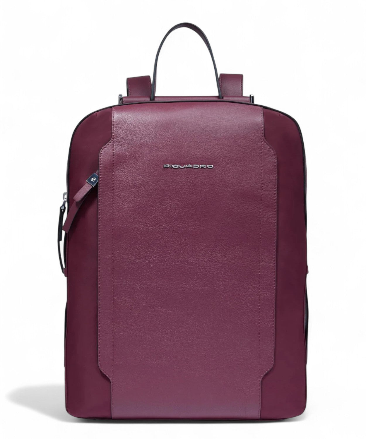 Zaino Porta PC 14" in Pelle e Tessuto con Tasca Power Bank-Piquadro-Zaini-Vittorio Citro Boutique