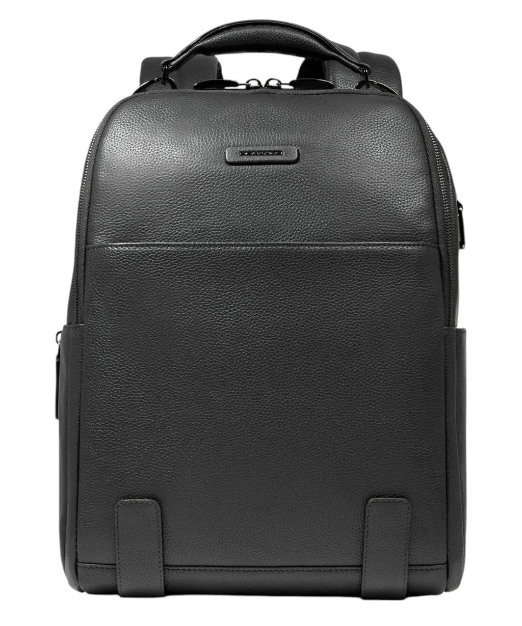 Zaino Uomo Porta PC 14" in Pelle con Protezione RFID e Cavo Antifurto-Piquadro-Zaini-Vittorio Citro Boutique