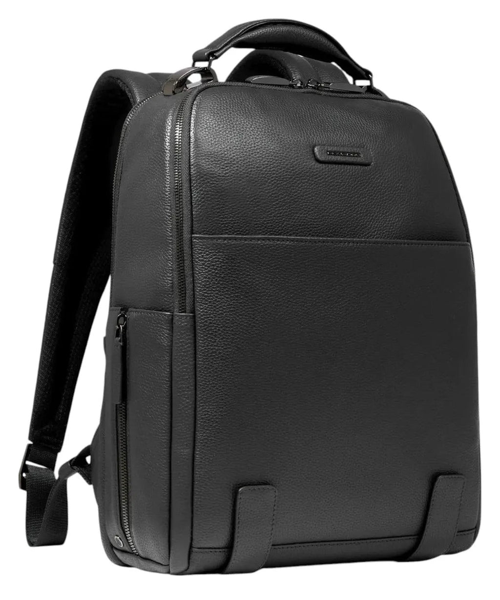 Zaino Uomo Porta PC 14" in Pelle con Protezione RFID e Cavo Antifurto-Piquadro-Zaini-Vittorio Citro Boutique