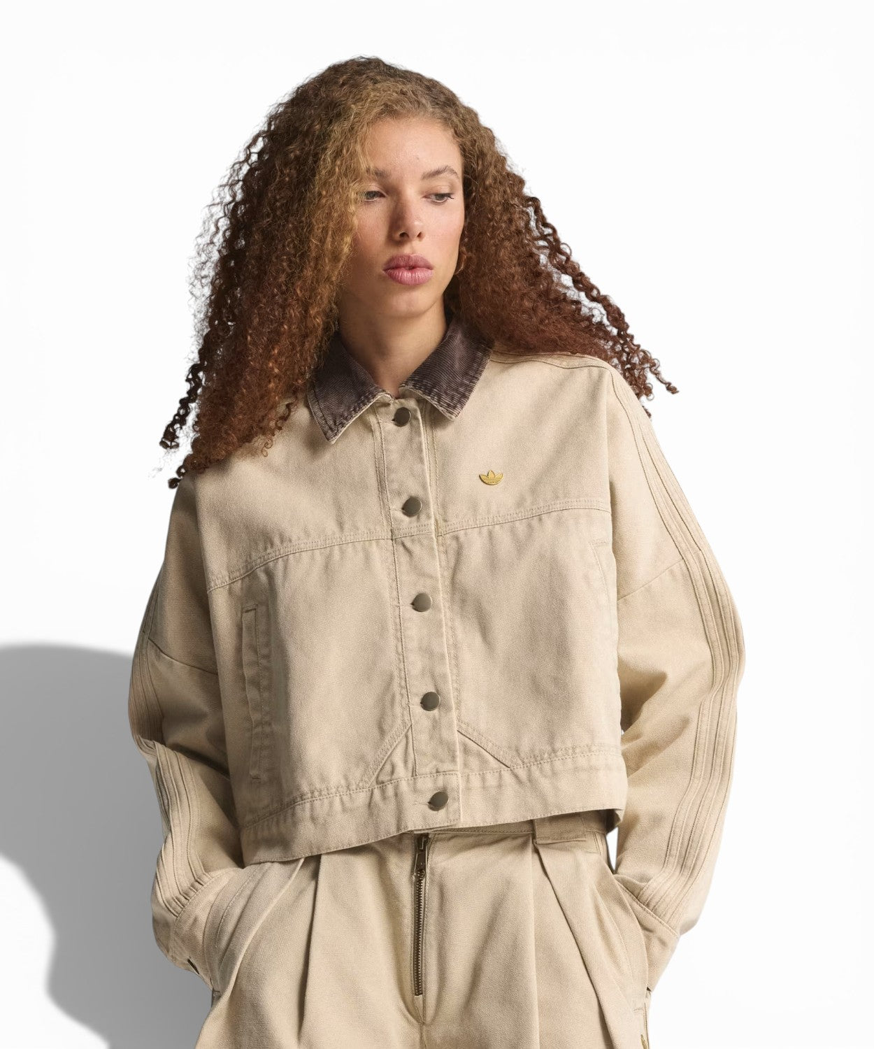 Giacca oversize Adidas Originals in cotone Canvas