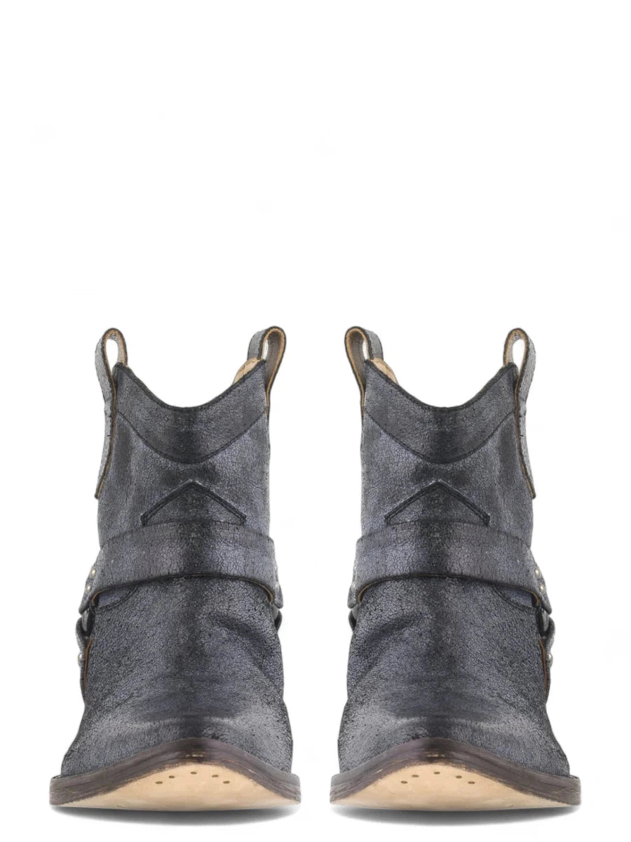 Texano in pelle laminata-Stivali-Coral Blue-Vittorio Citro Boutique