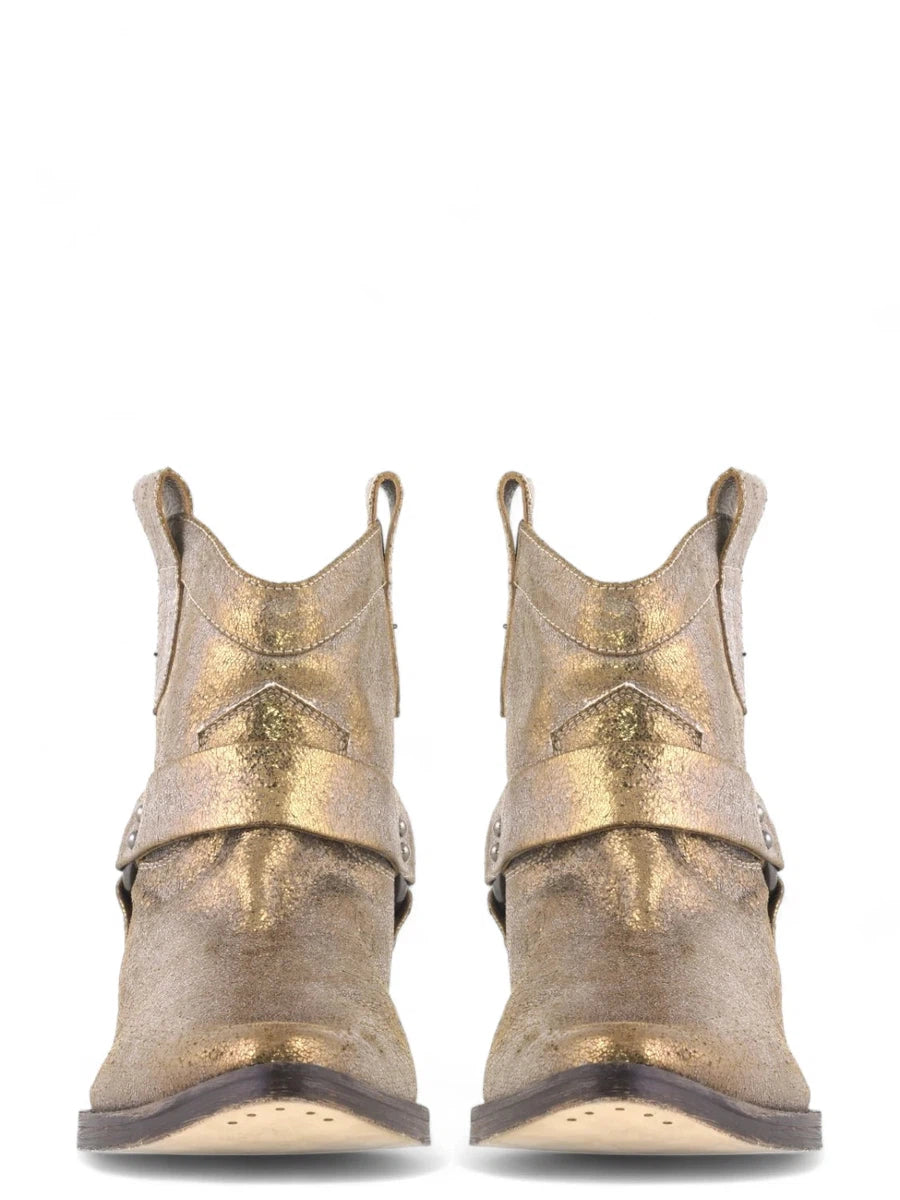 Texano in pelle laminata-Stivali-Coral Blue-Vittorio Citro Boutique