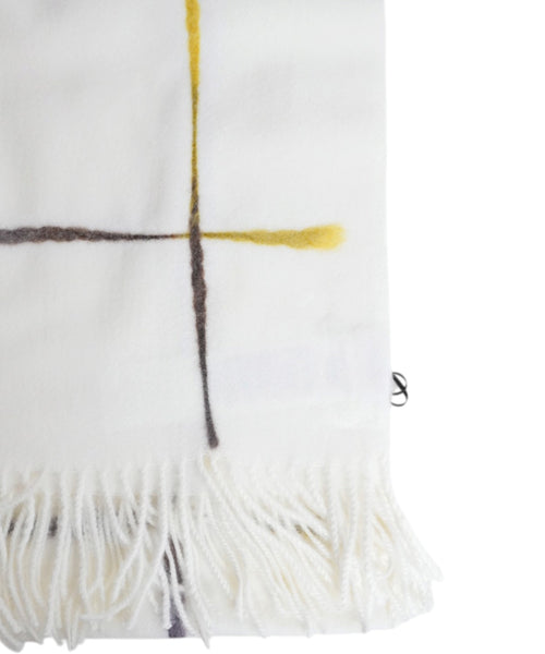 Viscose Blend Stole with Geometric Embroidery