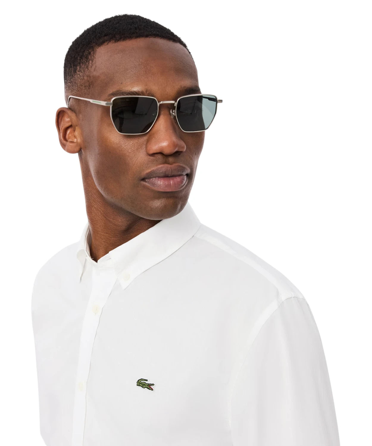 Camicia Uomo Lacoste Popeline Elasticizzato Con Logo