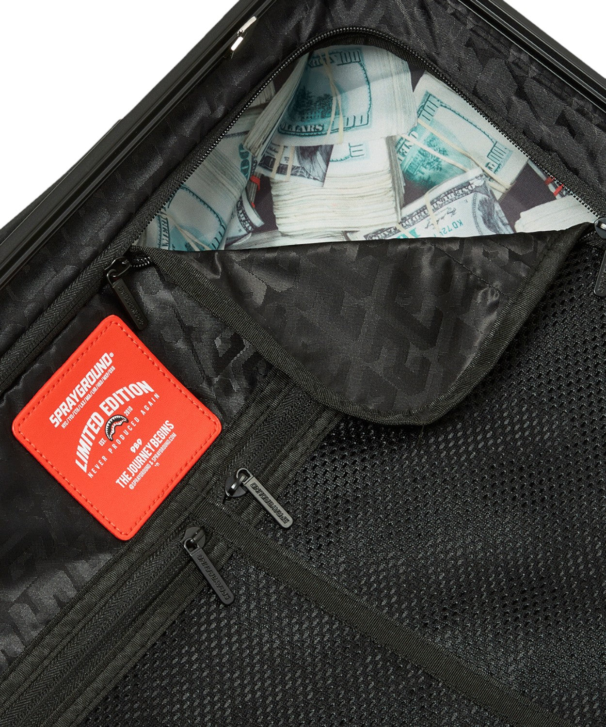 Sprayground Scribble Shark Full-Size Luggage