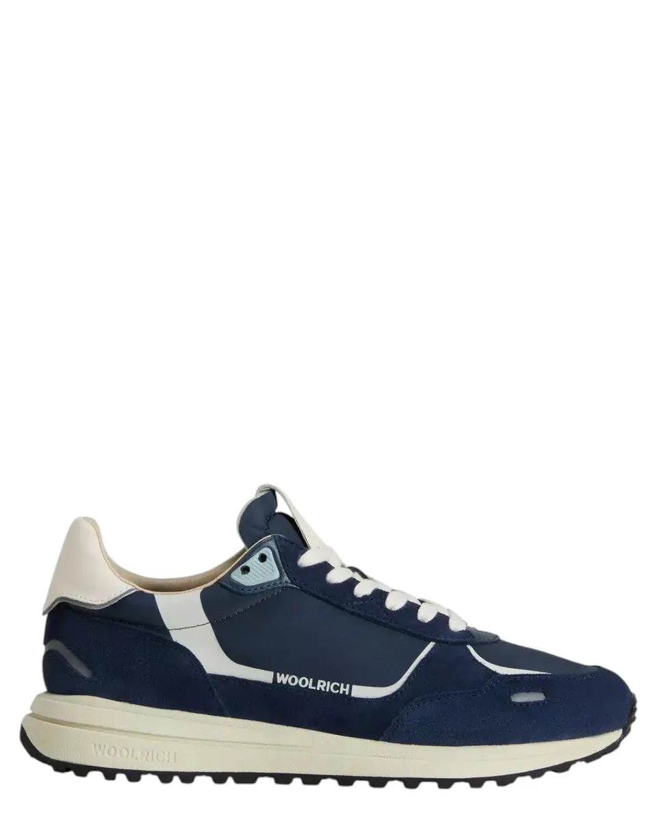 Sneakers Retro in Nylon con Dettagli in Pelle e Camoscio-Woolrich-Sneakers-Vittorio Citro Boutique