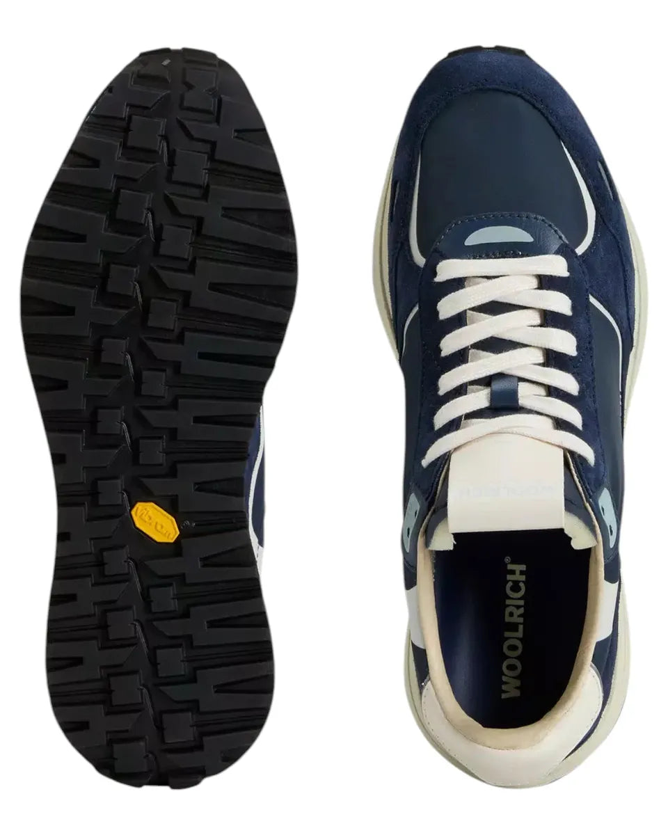 Sneakers Retro in Nylon con Dettagli in Pelle e Camoscio-Woolrich-Sneakers-Vittorio Citro Boutique