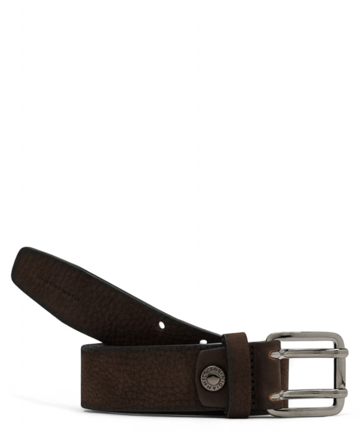 Cintura in pelle marrone 3,5 cm con fibbia metallica-Gianni Chiarini-Cinture-Vittorio Citro Boutique