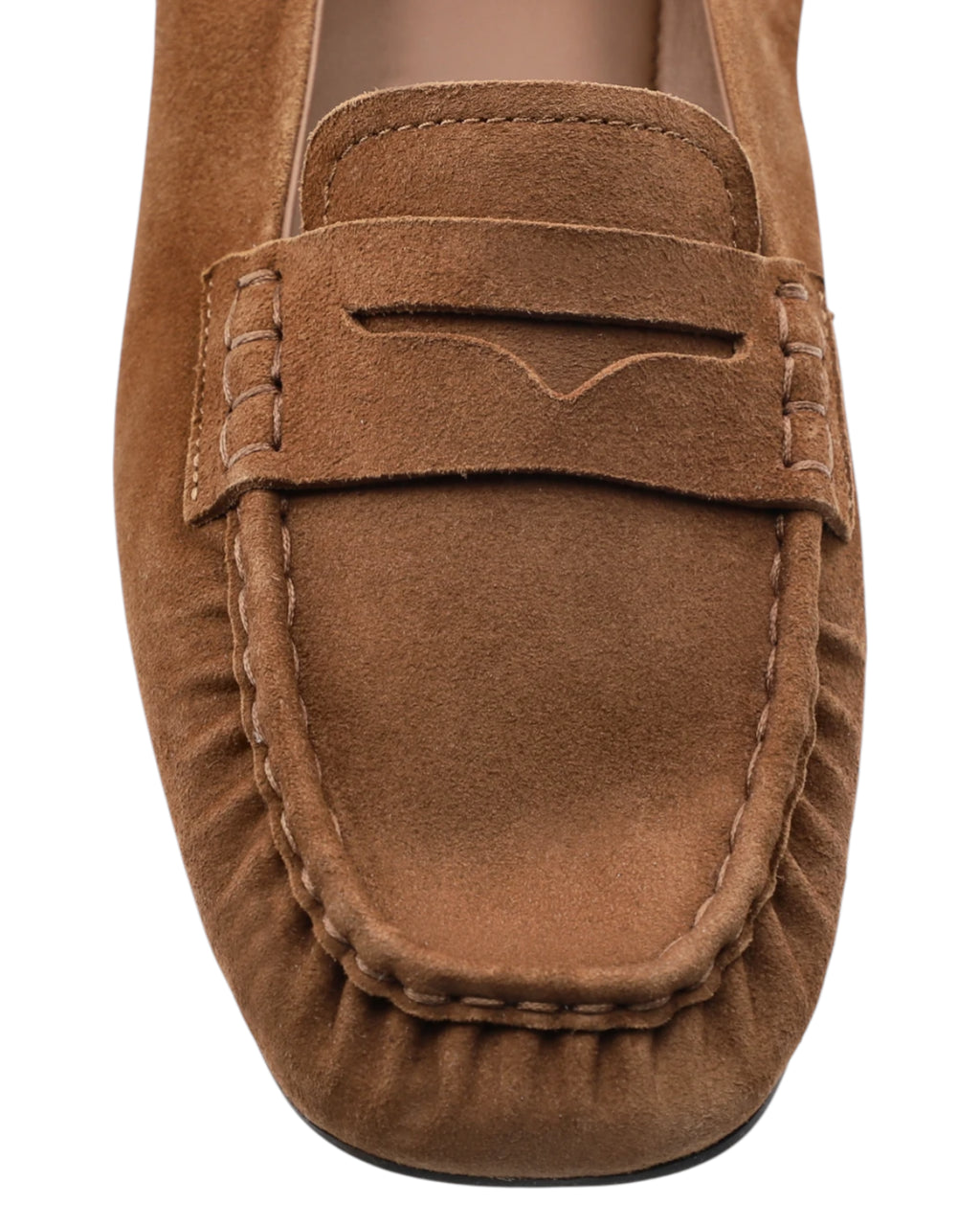 Women's Brown Suede Loafer - Women's Suede Loafer Sand