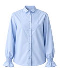 Camisa de mujer Twinset de algodón con cuello alzado