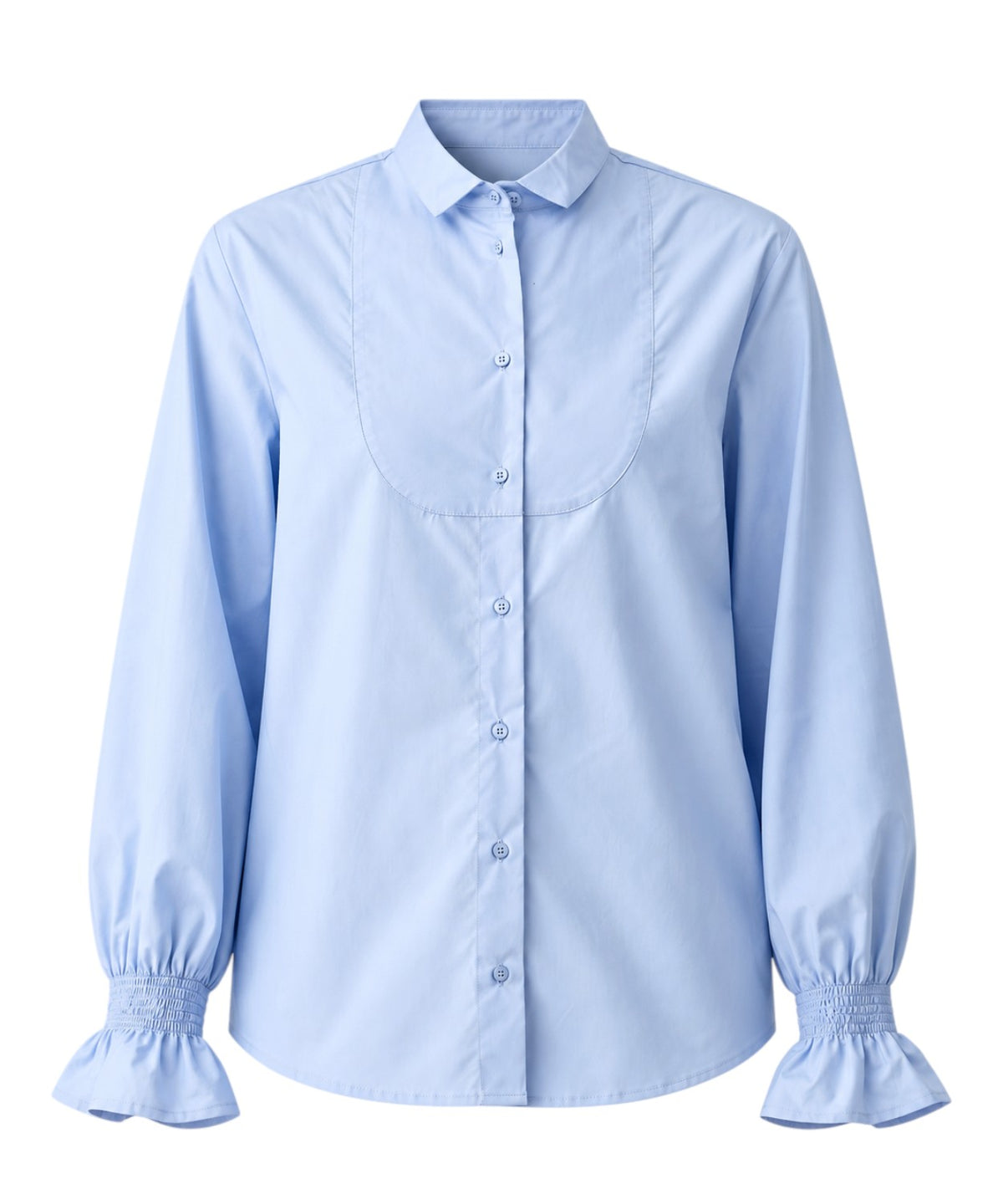Camisa de mujer Twinset de algodón con cuello alzado