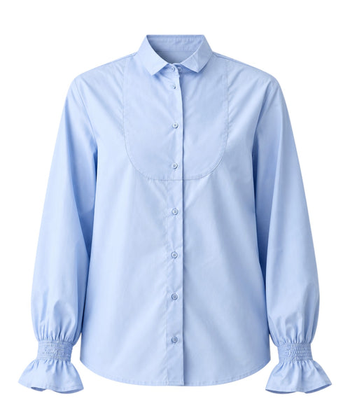 Camisa de senhora Twinset em algodão com gola subida