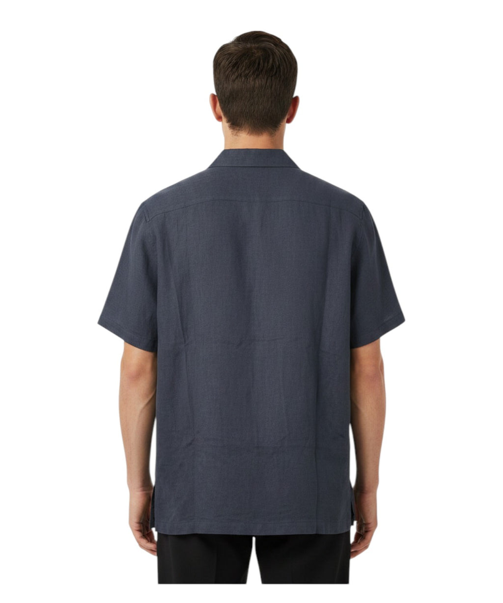 Camicia Uomo Lino Mezze Maniche - Alpha Studio