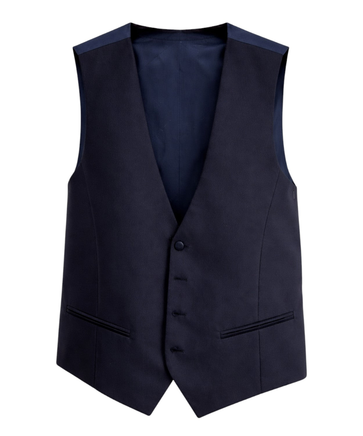 Gilet Uomo Monopetto Cerimonia con Tasche a Filetto