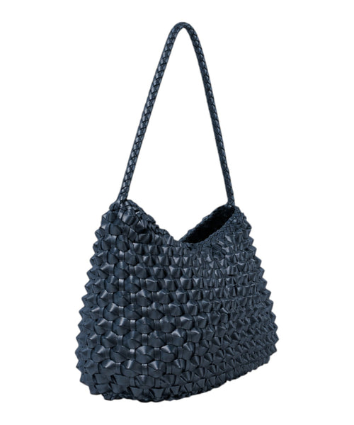 Borsa pelle intrecciata tan Basil Cactus di Dragon Diffusion