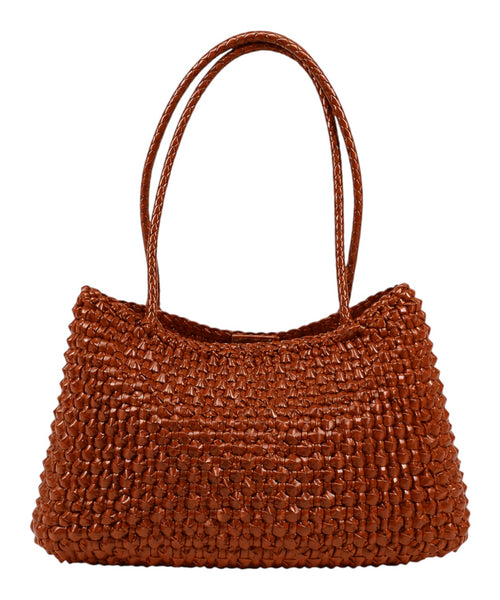 Borsa in Pelle Intrecciata Santa Croce Cactus