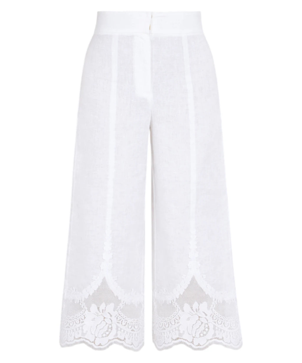 Damenhose mit hoher Taille von Twinset mit Spitze