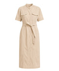Midi Cotton Shirt Dress with Elastane Twinset