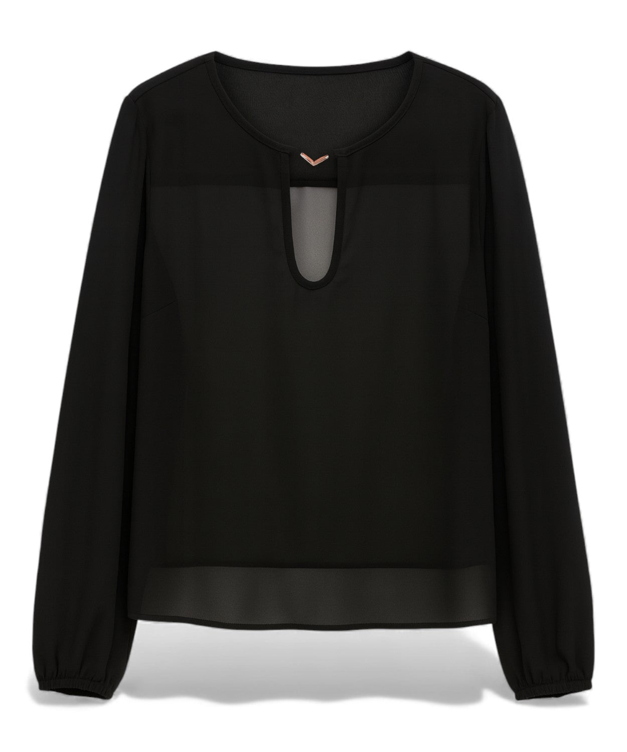 Blusa Chiffon Scollo a Goccia Tuwè