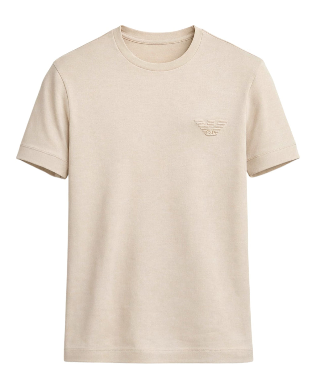 Emporio Armani Slim-Fit-T-Shirt mit geprägtem Logo auf der Brust
