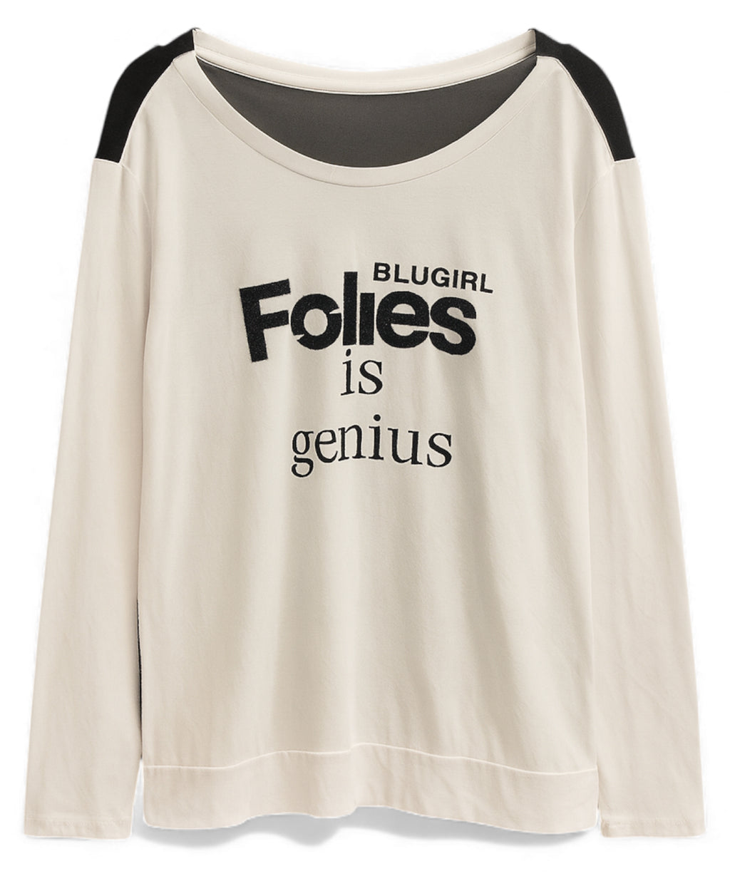 Maglia Blugirl Maniche Lunghe con Stampa