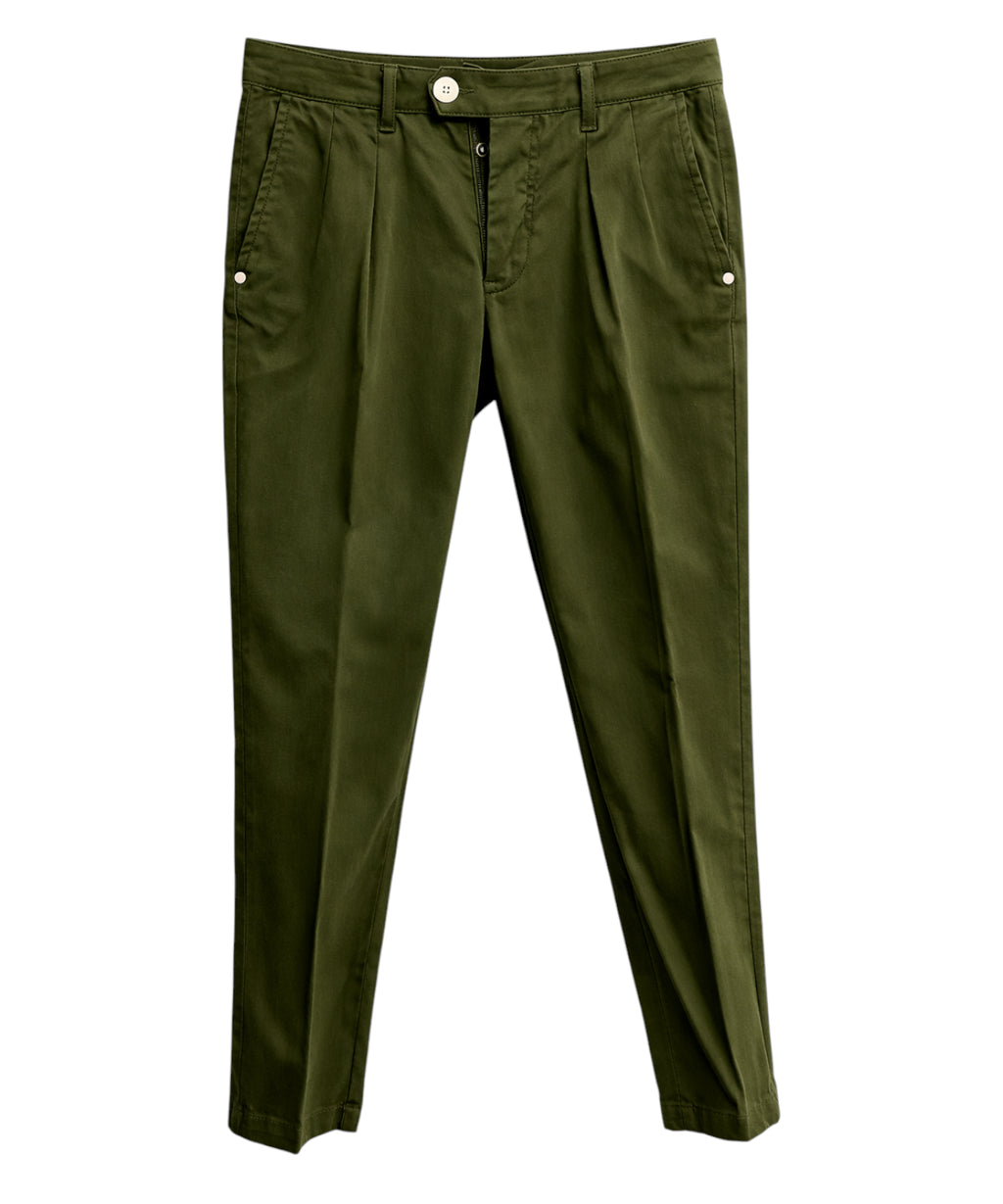 Men's cotton pleated trousers - Entre Amis