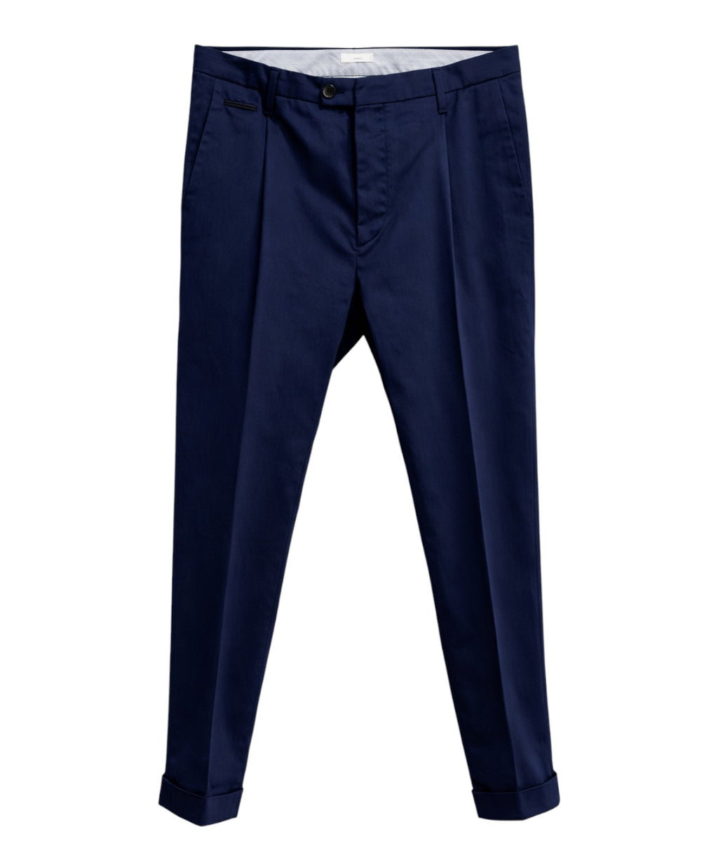 Pantalone Classico Cotone Blu Herre Not To Be Found