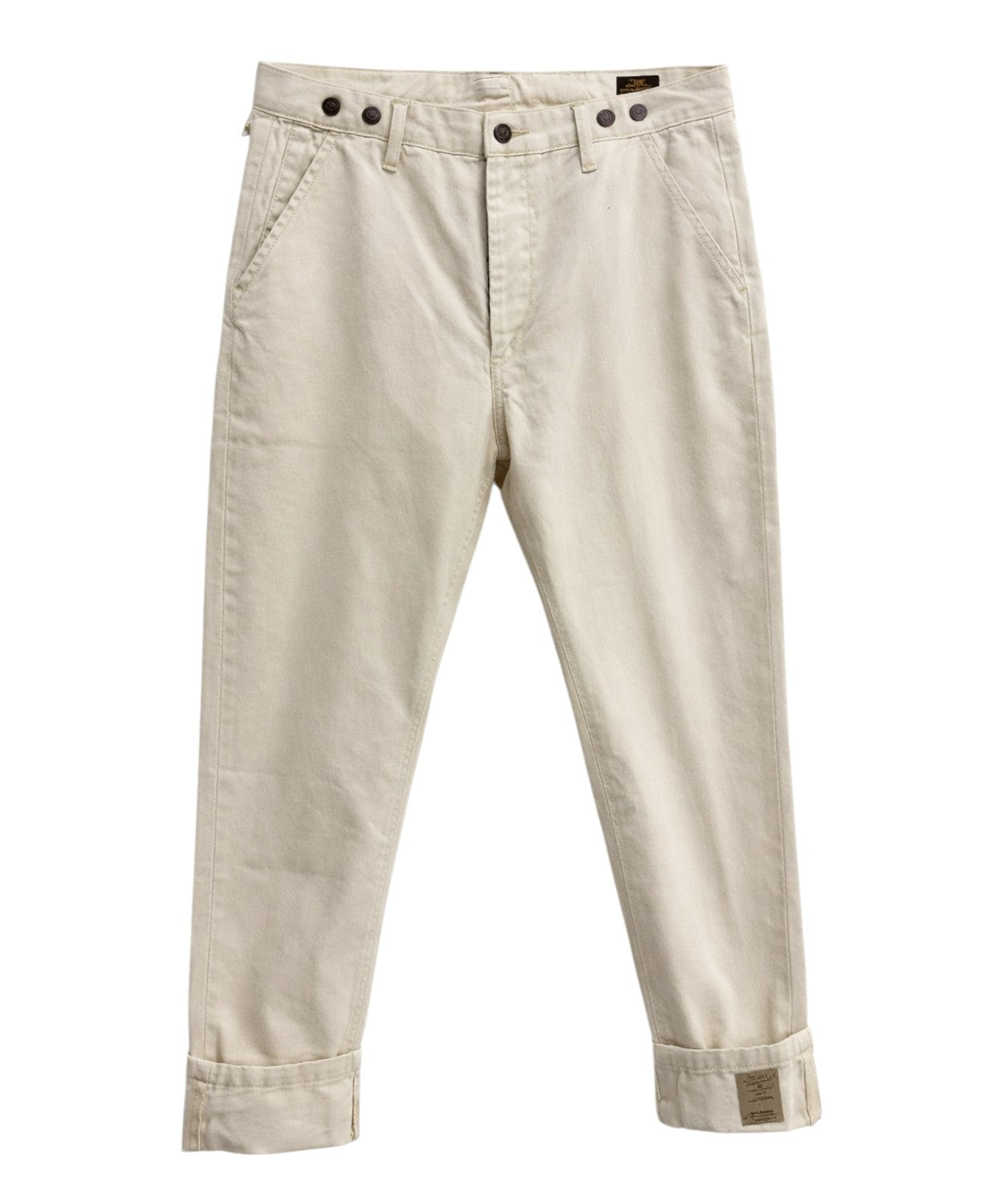 Pantaloni denim beige Tela Genova per uomo