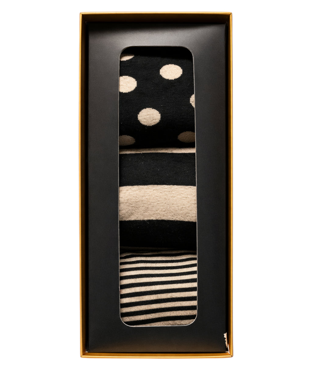 Gift set 3 pairs of men's socks with different patterns