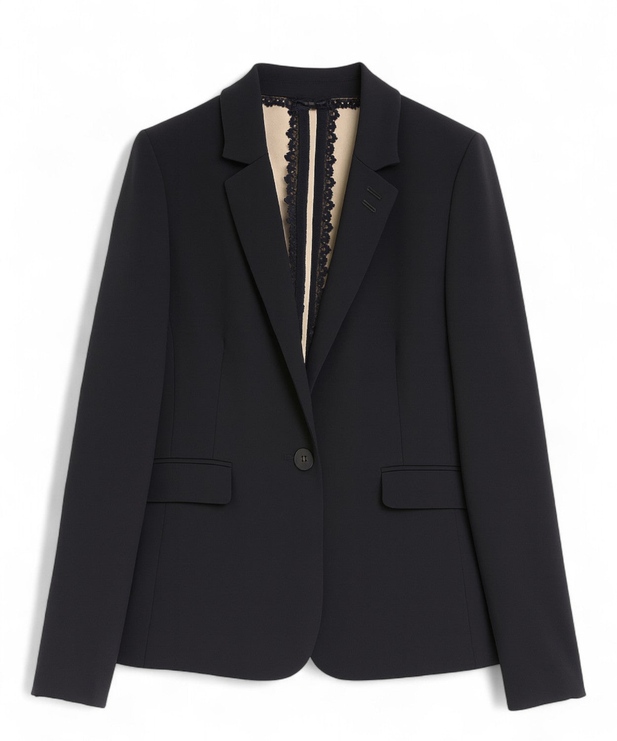 Blazer Rinascimento con Dettaglio in Pizzo