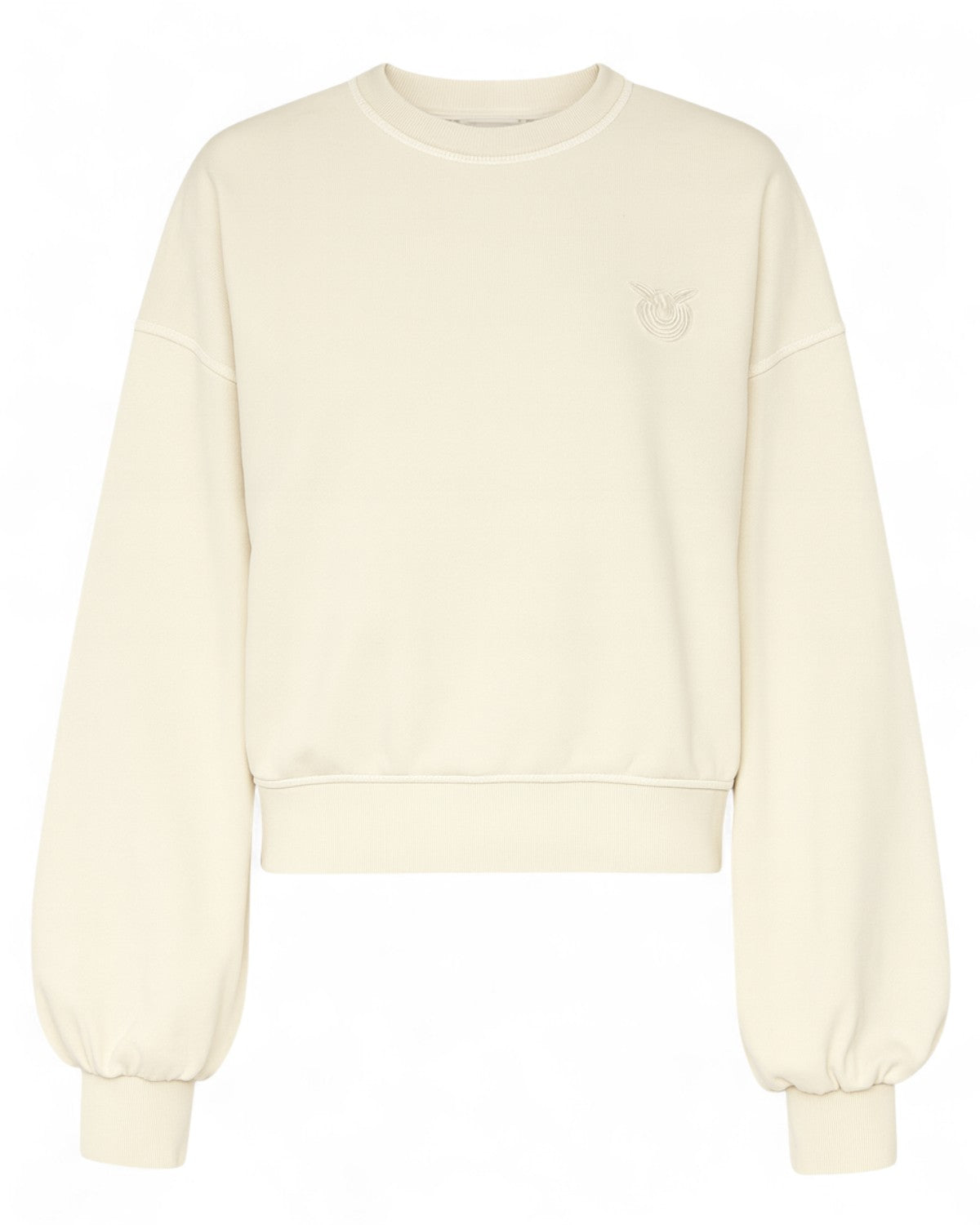 Felpa in Cotone con Ricamo Love Birds-Pinko-Maglieria-Vittorio Citro Boutique