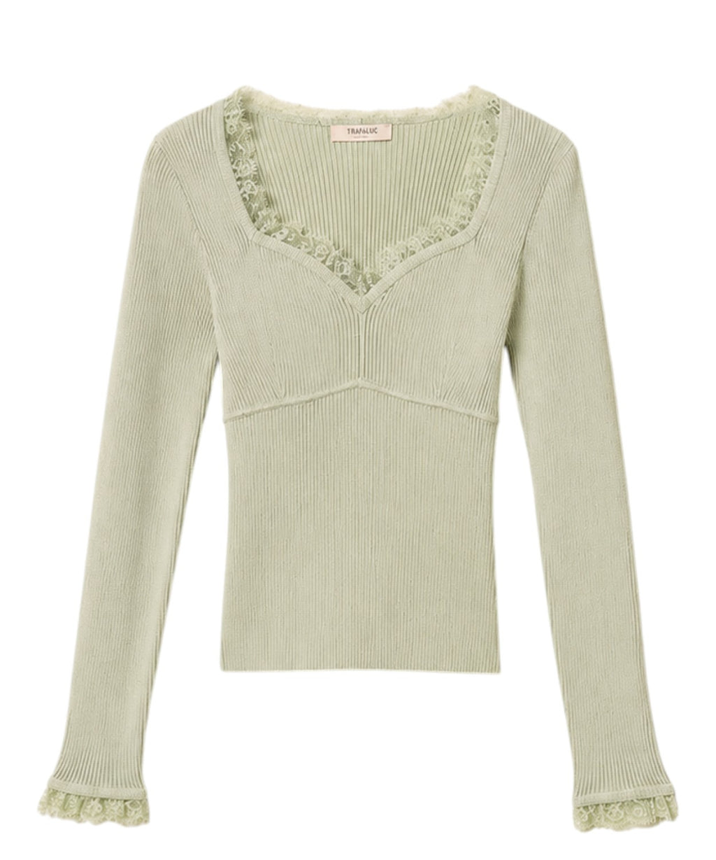 Maglia Fitted con Pizzo Twinset