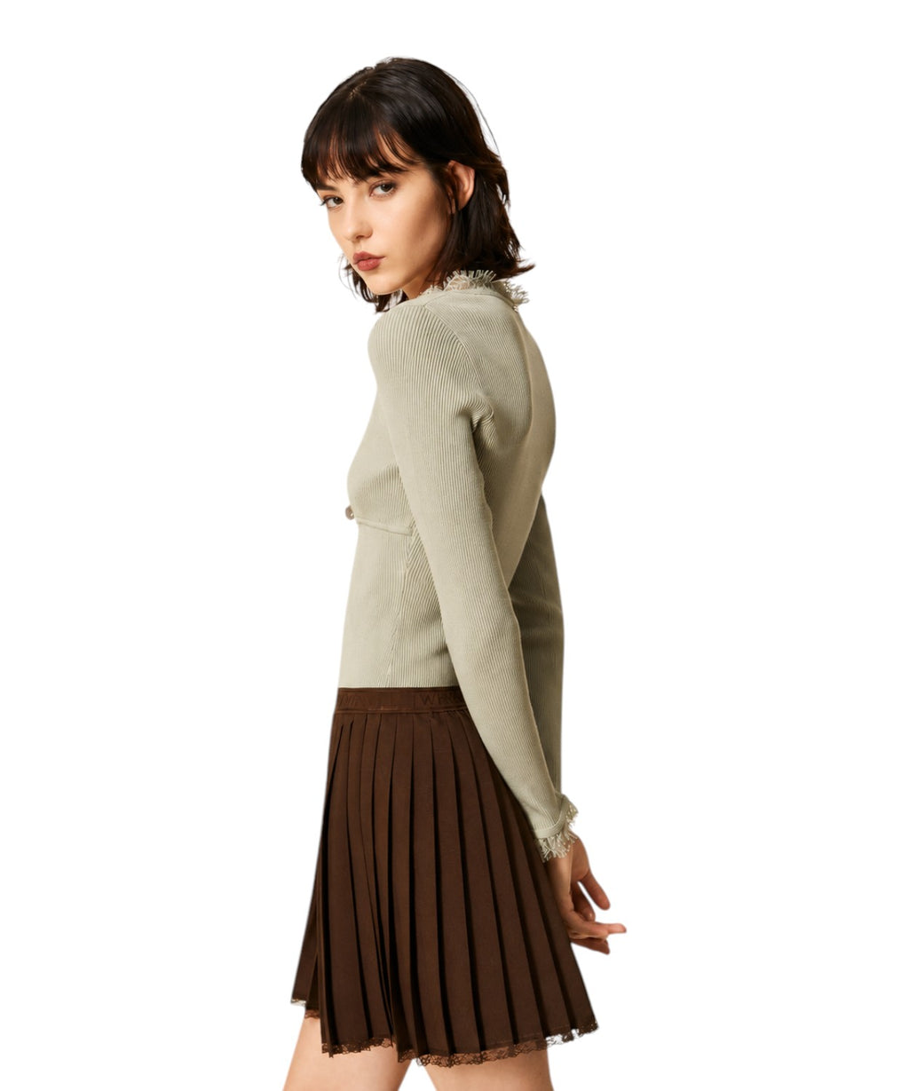 Maglia Fitted con Pizzo Twinset