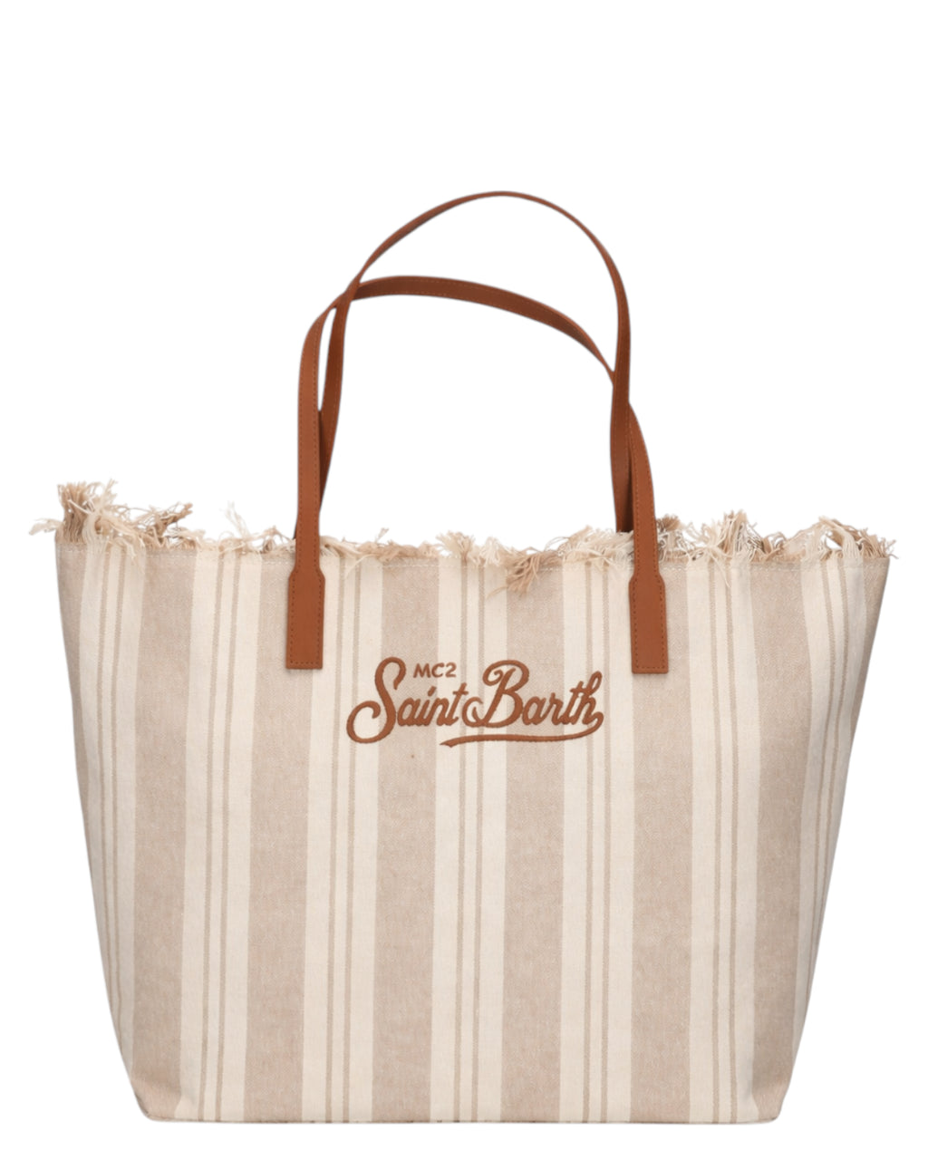 MC2 Saint Barth City Einkaufstasche aus gestreiftem Canvas