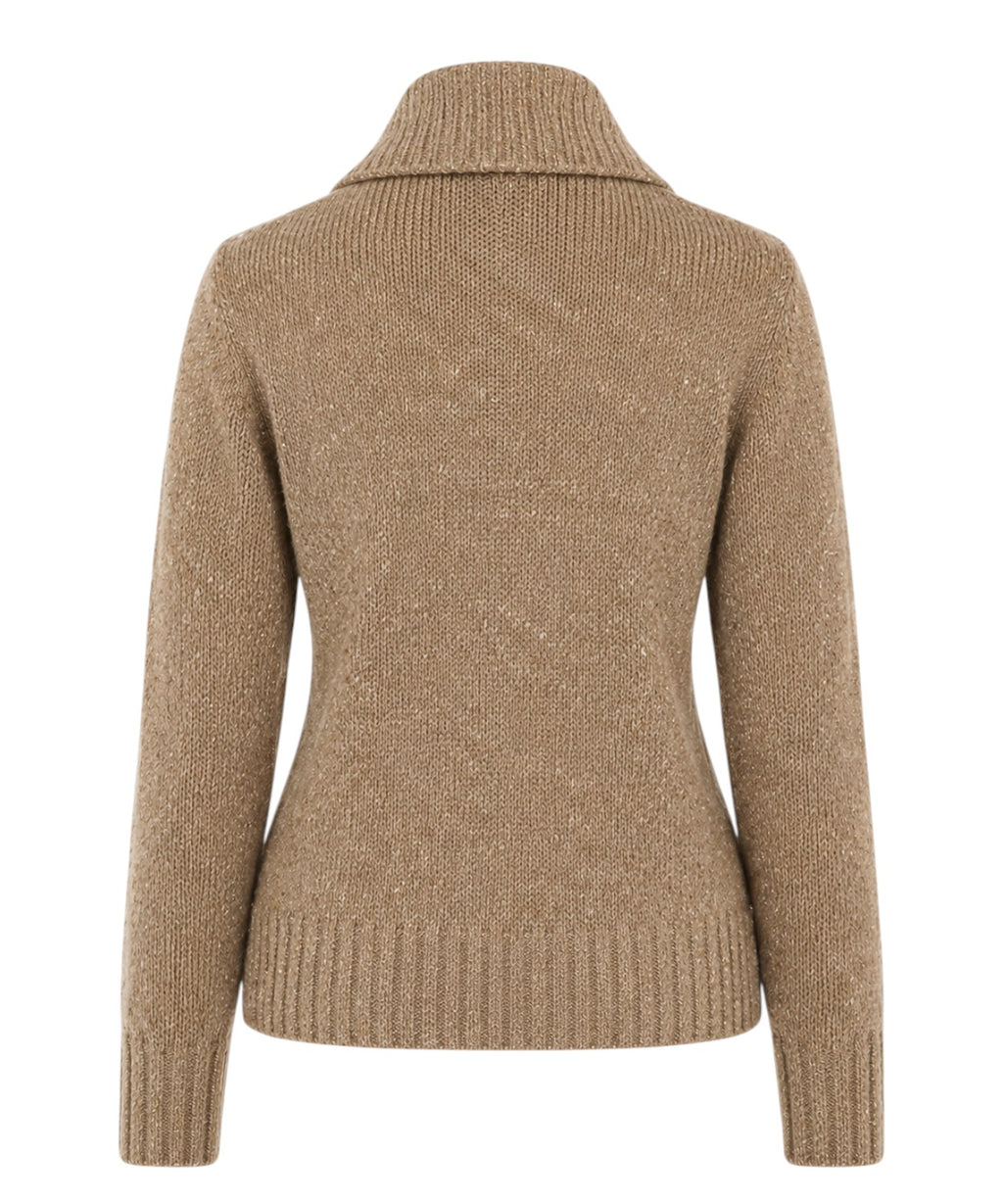 Cardigan Marella Geode in Misto Lana con Scollo a Scialle