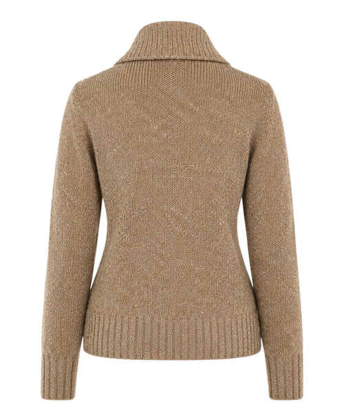 Cardigan Marella Geode in Misto Lana con Scollo a Scialle