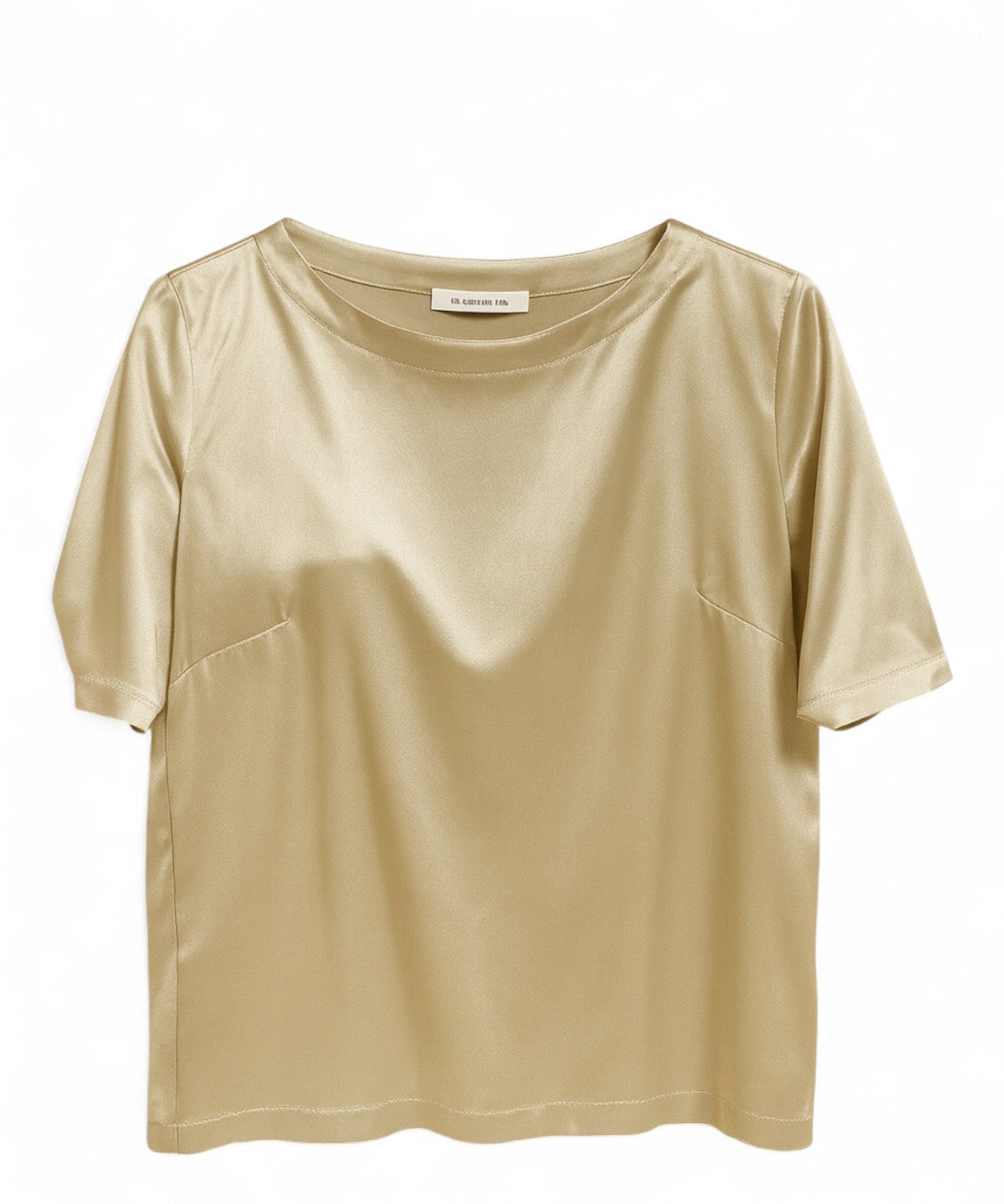 Maglietta in Satin con Maniche Corte