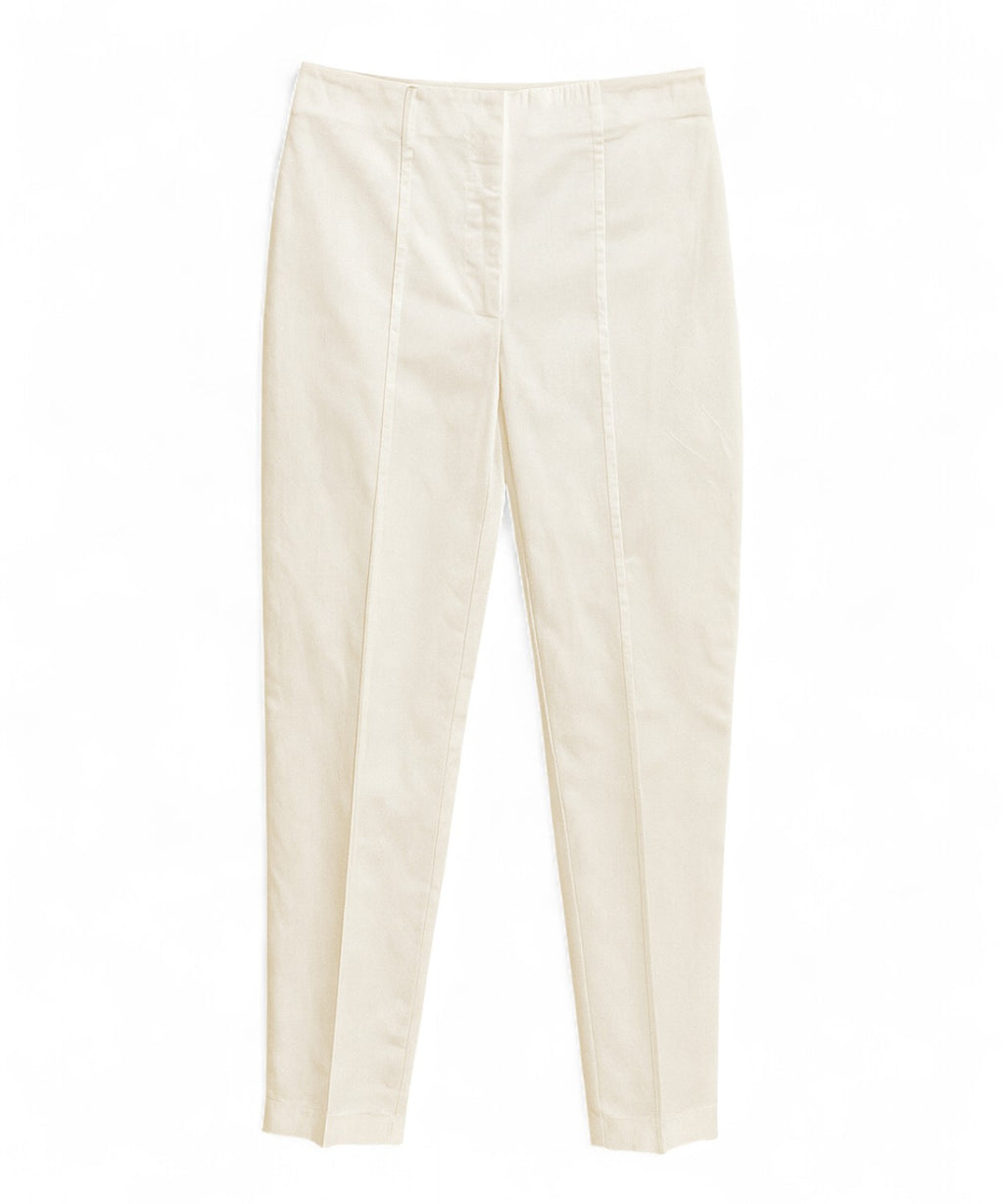 Pantaloni in Cotone con Piega Frontale