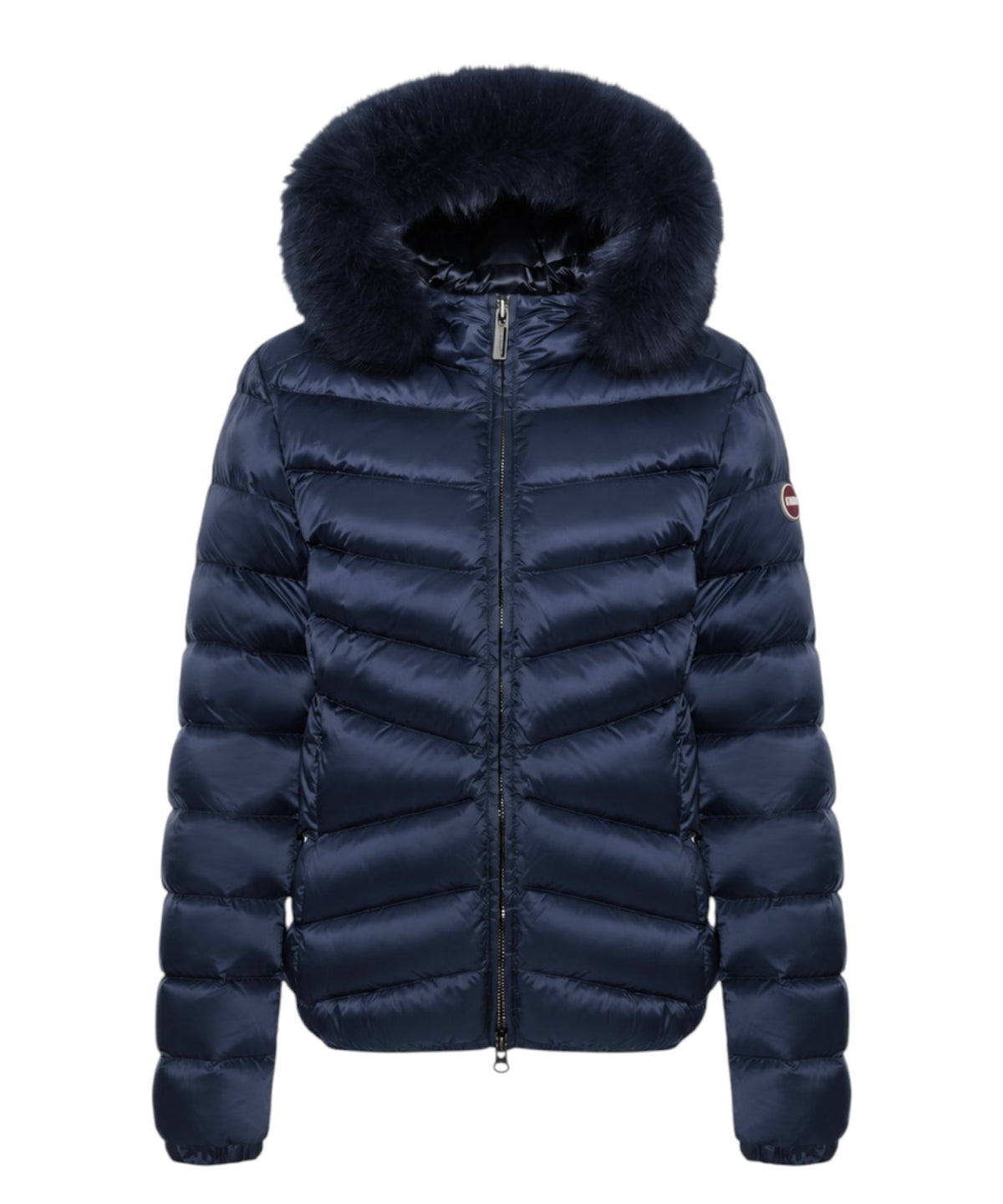 Piumino Donna Colmar con Cappuccio in Pelliccia Sintetica