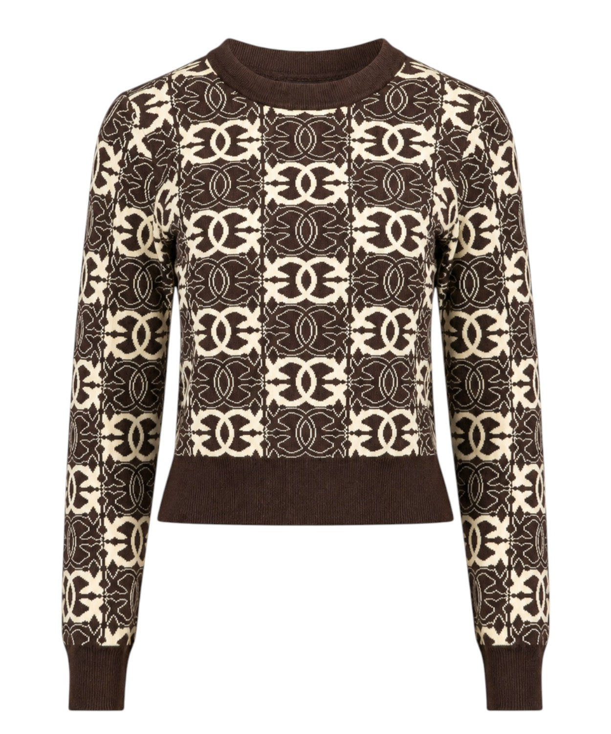 Maglia Cropped con Logo Love Birds di Pinko per Donna