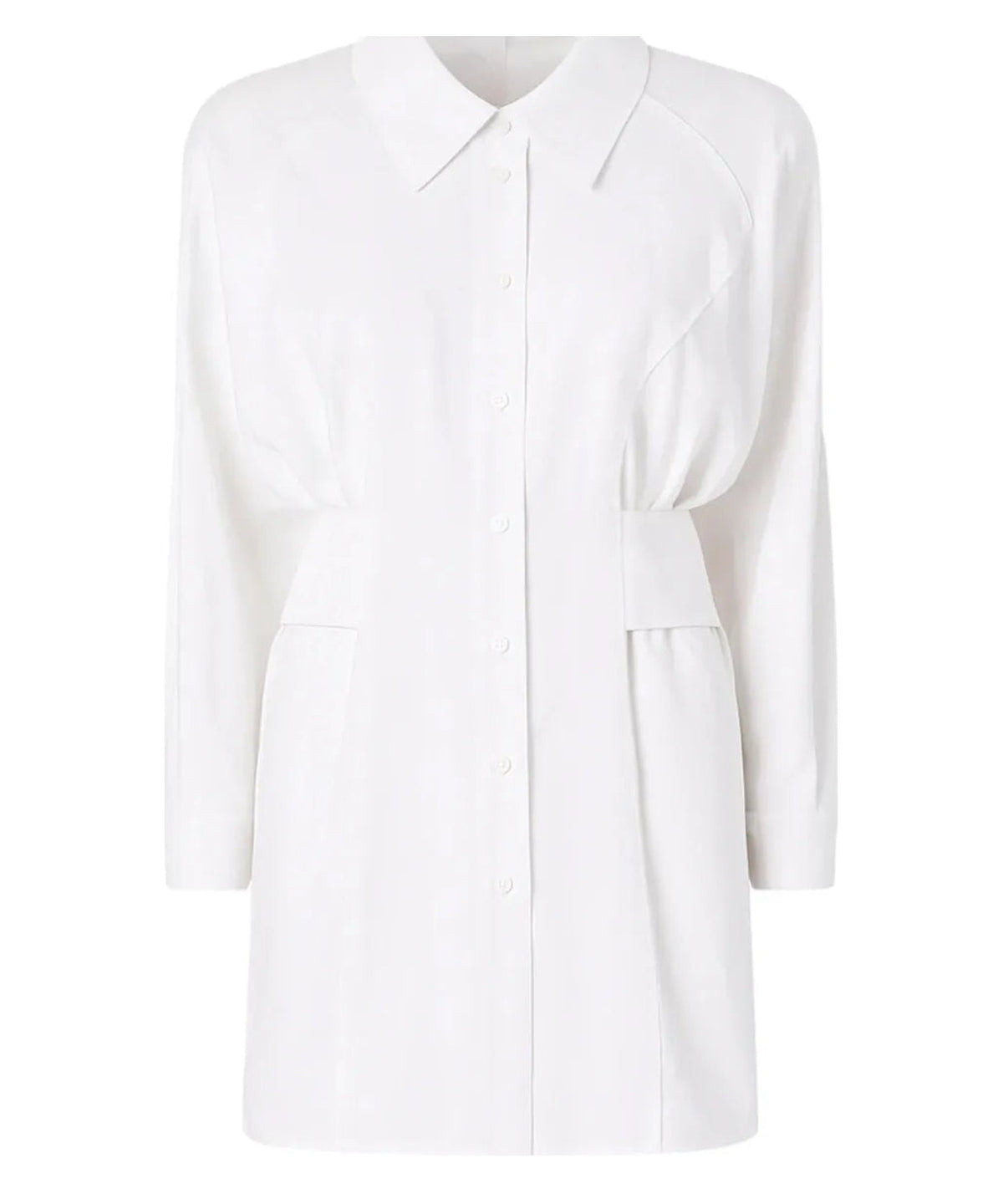 Abito corto a camicia in habotai e cotone-Abiti-Pinko-Vittorio Citro Boutique
