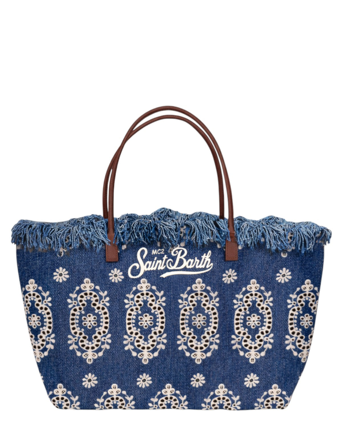 City Medium Sangallo Shopper Bag mit Fransen und Reißverschluss