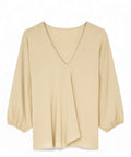 Blusa con Maniche Palloncino e Scollo a V