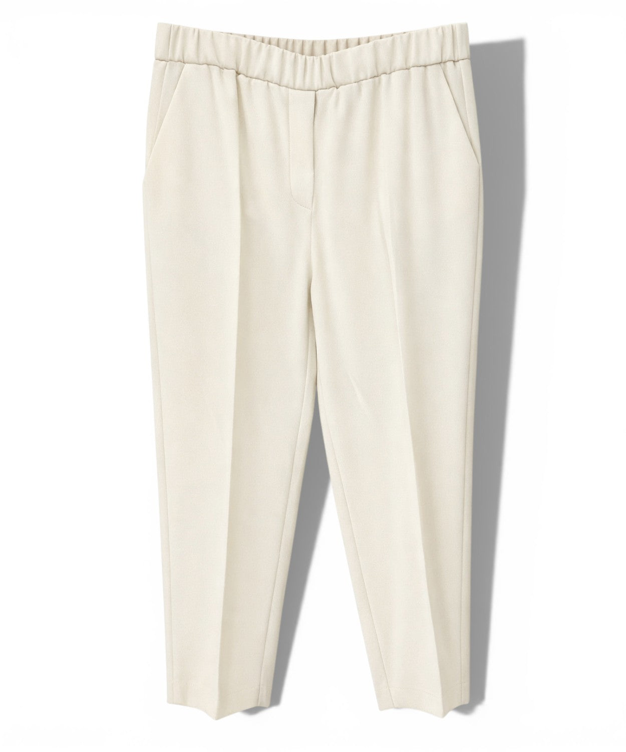 Pantalone Donna Vita Elastico con Piega