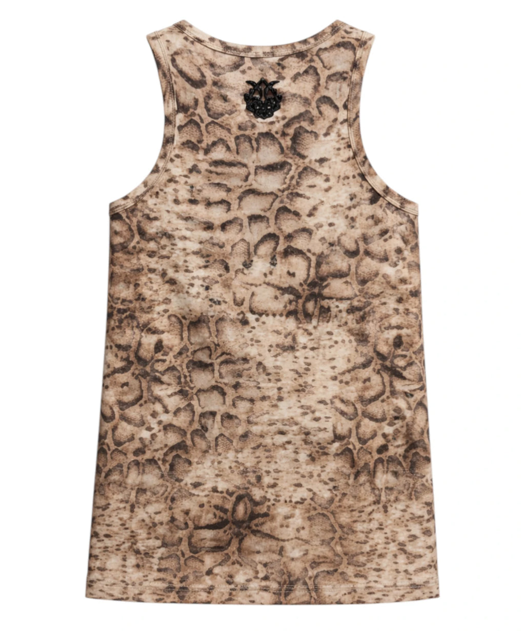 Pinko Canotta Belfiore met slangenprint