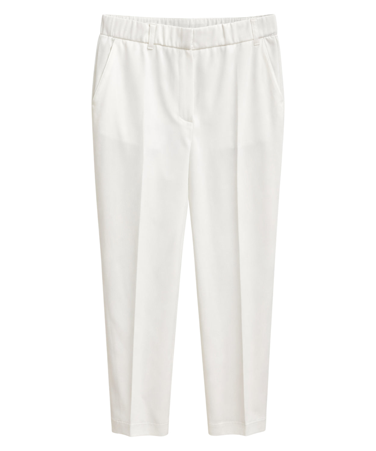 Pantaloni Blubianco con Elastico in Vita e Piega